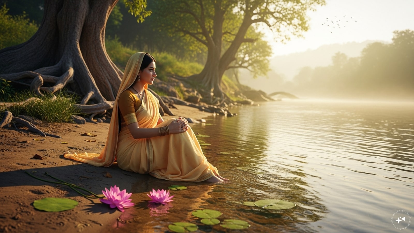 Following the custom, Rama and Lakshman left to prepare for the ceremony, while Sita sat at the bank of the river. During this time, Dasharatha, through the sand, asked Sita for a pind daan. Following the custom, Rama and Lakshman left to prepare for the ceremony, while Sita sat at the bank of the river. During this time, Dasharatha, through the sand, asked Sita for a pind daan.