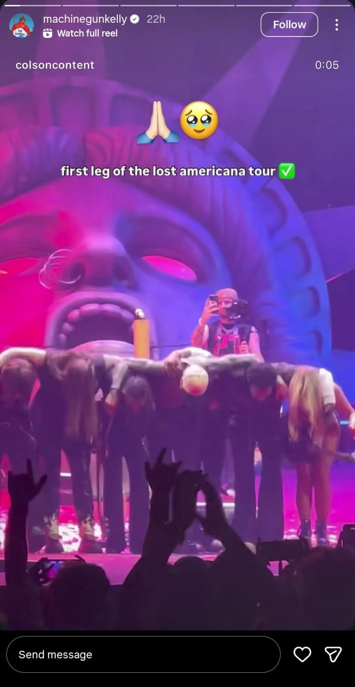 MGK gets teary-eyed as first leg of Lost American tour wraps