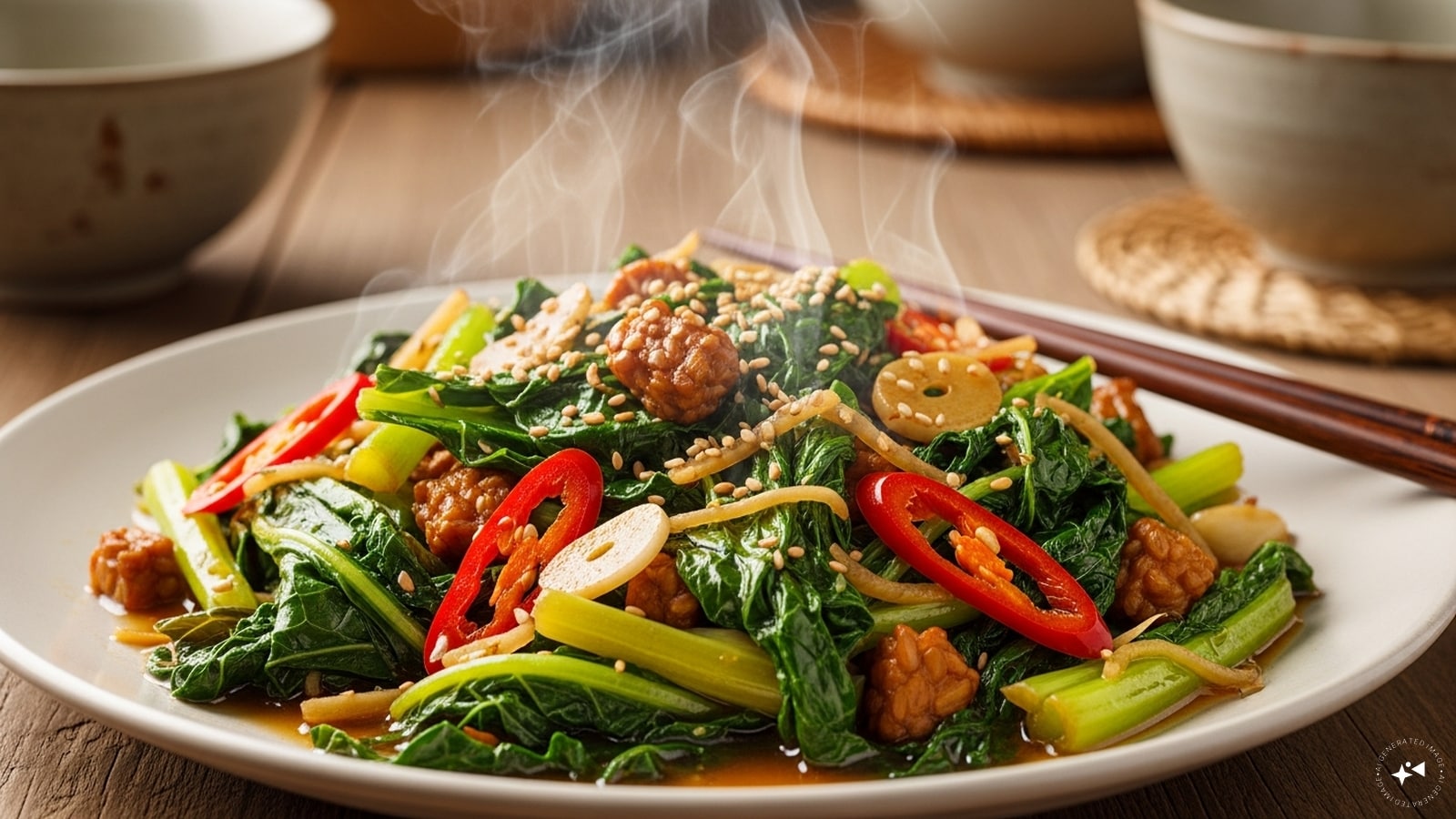 Mustard Greens Stir-Fry: Beyond saag, mustard greens can be quickly stir-fried with onions, tomatoes, and green chilies. This simple dish is often eaten with chapati or rice. The sharpness of the greens mellows when sautéed, making it a comforting everyday winter meal. Mustard Greens Stir-Fry: Beyond saag, mustard greens can be quickly stir-fried with onions, tomatoes, and green chilies. This simple dish is often eaten with chapati or rice. The sharpness of the greens mellows when sautéed, making it a comforting everyday winter meal.